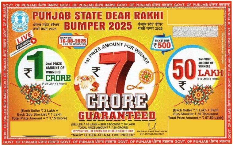 पंजाब स्टेट राखी बंपर 2025