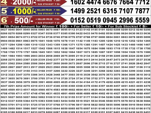 Punjab State Dear 50 Ranger Sunday Weekly Lottery Result 6:30pm 07-06-2026 Declared