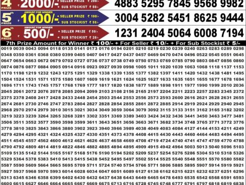 Punjab State Dear 50 Chief Thursday Weekly Lottery Result 6:30pm 16-07-2026 Declared