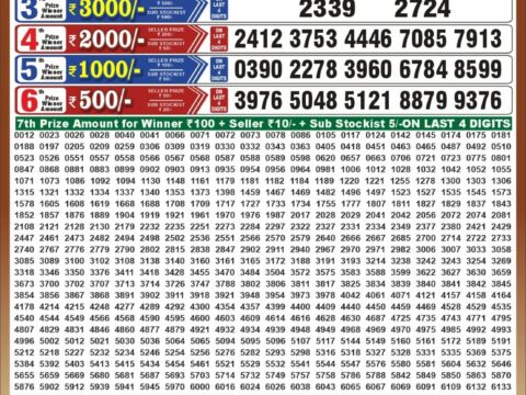 Punjab State Dear 50 Ranger Sunday Weekly Lottery Result 6:30pm 20-09-2026 Declared