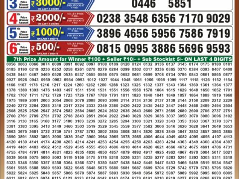 Punjab State Dear 50 Bronco Tuesday Weekly Lottery Result 6:30pm 22-09-2026 Declared