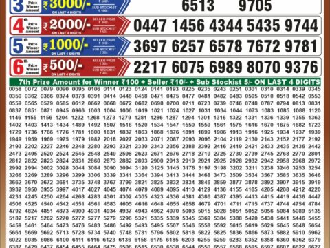 Punjab State Dear 50 Bronco Tuesday Weekly Lottery Result 6:30pm 20-10-2026 Declared